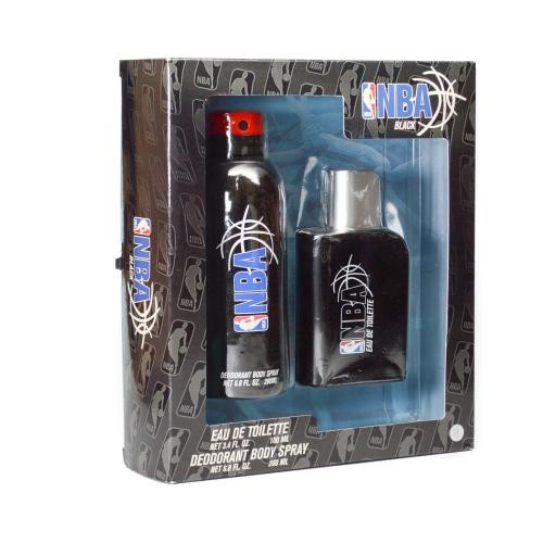 GIFT/SET NBA BLACK 2 PCS.  3.3 FL Perfume By AIR VAL INTERNATIONAL For KIDS